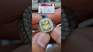 Chrysoberyl ring perak microsettingcakep👍👌batupermata gemstone chrysoberyl beryl shortvideo [upl. by Gretal]