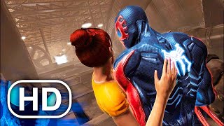 SpiderMan 2099 Saves Mary Jane From Falling Scene 2023 4K ULTRA HD [upl. by Magdalene]