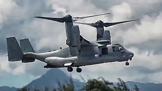 V22 Osprey TiltRotor Aircraft In Action • Compilation [upl. by Enra]