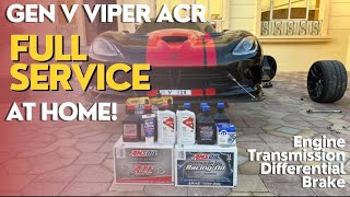 Full service for Dodge Viper ACR 128  تبديل زيوت فايبر اي سي ار [upl. by Caneghem]