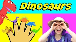 Dinosaur Finger Family Song  Bella And Beans TV [upl. by Holder]