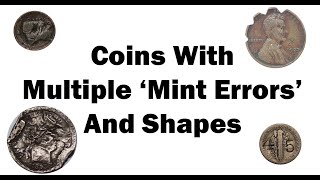 Strange Coin Errors With Shapes And Multiple Mint Errors  Pareidolia Coin Collecting [upl. by Ahsetra]