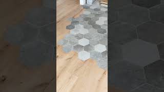 Hexagon tiles and parquet combination parkett parketar parquet tiles [upl. by Orpah]