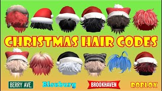 CHRISTMAS HAIR CODES amp LINKS FOR BOYS  Brookhaven Bloxburg Berry Avenue  ROBLOX [upl. by Nigen625]