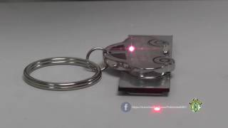 como hacer llavero metálico marcado en láser  as do marking metal key ring laser [upl. by Boycie]