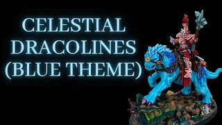 How to Paint CELESTIAL DRACOLINES BLUE THEME FEATURING FROSTHEART CONTRAST [upl. by Atirrehs]