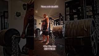 420kg 20kg chains axle deadlift motivation fitness power youtubeshorts shortvideo [upl. by Aitan835]