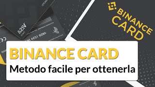 Come RICHIEDERE e AVERE SUBITO la CARTA BINANCE [upl. by Eatnoed]