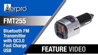 Aerpro FMT255 – Bluetooth FM Transmitter – Feature Video [upl. by Aalst296]