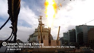 Celebrating HMS Belfasts 80th Birthday With A Big Bang Close Up [upl. by Nauqahs]