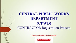 Complete Process to Registration in CPWD  CPWD Enlistment  Contractor Registration [upl. by Geis]