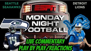 SEATTLE SEAHAWKS VS DETROIT LIONS LIVE NFL COMMENTARY AND PLAY BY PLAY [upl. by Retla]