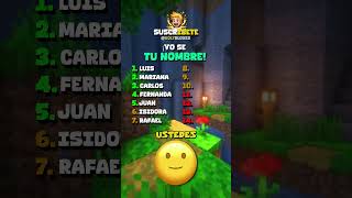 ¡ADIVINÉ TU NOMBRE EN ESTE VIDEO 😎🥵 shorts minecraft [upl. by Rattray210]