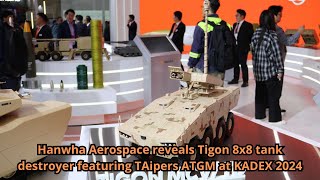 Hanwha Aerospace reveals Tigon 8x8 tank destroyer featuring TAipers ATGM at KADEX 2024 [upl. by Aeneg]