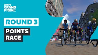 Zwift Grand Prix  Round 3 Women ZRL  Points Race [upl. by Otsirave]