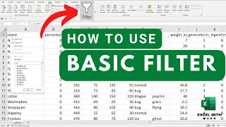 Excel Filter Basics for quick data analysis [upl. by Billen284]