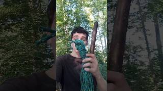 Strickleiter bauen  bushcraft outdoor survival forest survivalskills skills rope knot diy [upl. by Attej75]