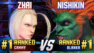 SF6 ▰ ZHAI 1 Ranked Cammy vs NISHIKIN 1 Ranked Blanka ▰ High Level Gameplay [upl. by Feltie]