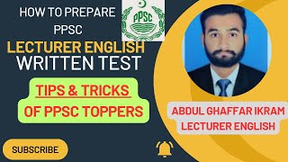 English Lecturer Written Test Preparation and Subject Specialist  PPSC  SPSC  KPPSC  FPSC [upl. by Prince]