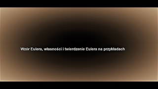 Twierdzenie Eulera w teorii liczb na przykładach [upl. by Lull]