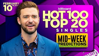 MIDWEEK PREDICTIONS  Billboard Hot 100 Top 20 Singles  February 10th 2024 [upl. by Yamauchi965]