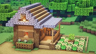 Minecraft How to Build a Small Survival House 2 [upl. by Garald]