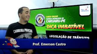 Guarda Municipal de Caruaru  Questões de Trânsito  Emerson Castro [upl. by Moriarty]