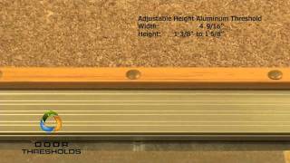 Adjustable 4916quot Wide Thremal Break Aluminum Door Threshold  99052 [upl. by Viva738]