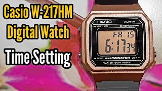 Casio Digital Watch W217HM Time Setting  Watch Repair Channel  SolimBD [upl. by Ahsemot60]