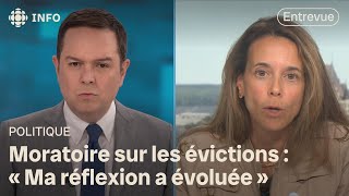 Interdire des évictions au Québec pour 3 ans  entrevue avec la ministre Duranceau  Zone économie [upl. by Latsyek]