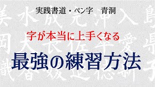 【書道・ペン字の練習】きれいな字を書きたい方必見。最強の練習方法をお伝えします！ 青洞書道 How to practice to become stronger in the real world [upl. by Tonye]