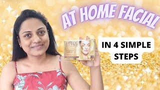 At Home Facial Lotus Radiant Gold Facial Kit  Ria Rajendran [upl. by Helge]