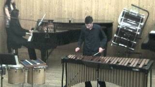 Paul Creston Concertino for marimba and orchestra  III movement marimbapiano version [upl. by Niatirb]