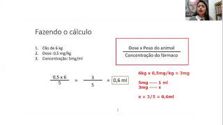 Cálculo de doses de medicamentos veterinários [upl. by Noremac]