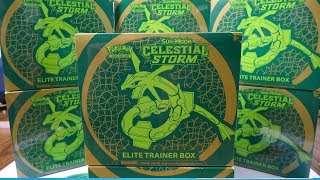 Opening 8x Pokemon Celestial Storm Elite Trainer Boxes [upl. by Donica]