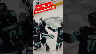 Joey Daccord was fired up after that Kraken OT win nhl hockey funny [upl. by Sarah559]