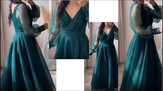 One Piece Dress Cutting And Stitching Long Gown Cutting Stitching Short Midi Cutting Short Dress [upl. by Reizarf]