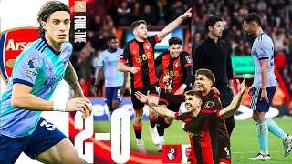 Bournemouth 20 Arsenal  Saliba red card  Arsenal biggest defeat Bournemouth Goals review [upl. by Leeban]