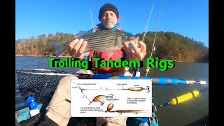 Trolling Tandem Rigs for whatever will bite on Lake Rhodhiss NC 11223 [upl. by Peale353]