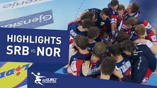 Highlights  Serbia vs Norway  Mens EHF EURO 2018 [upl. by Paradies]