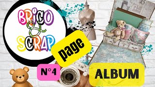 TUTO SCRAPBOOKING ALBUM BROCANTE de chez STAMPERIA avec la boutique BRICOampSCRAP page 4 [upl. by Ognimod]