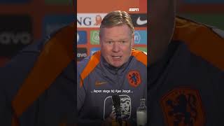 Ronald Koeman is geschrokken van het overlijden van Johan Neeskens 💬 [upl. by Gabrila]