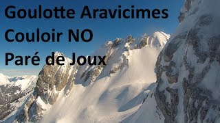 Goulotte Aravicimes puis Couloir NO au Paré de Joux Aravis [upl. by Terra]