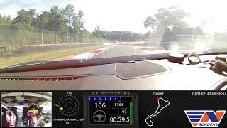 RN 1 Onboard video Zolder PORSCHE CAYMAN CS GT4 0139463 [upl. by Lakim]