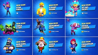 Unlocking All SKINS in Brawl Stars [upl. by Yhtac]