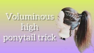 high ponytail hairstylevoluminous high ponytailponytail hairstyle [upl. by Refotsirk]