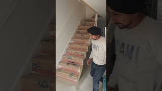 part 1st white spine staircasehome staircase construction diy [upl. by Nuhs251]