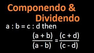 Componendo and dividendo  properties of proportion  Arithmetic  Bank Po IBPS [upl. by Nessnaj626]