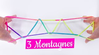 3 Montagnes  FACILE  figure de ficelle  tuto Français [upl. by Lundeen710]