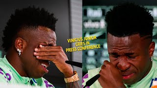 Vinicius Junior CRYING at press conference due to RACISM [upl. by Lux]